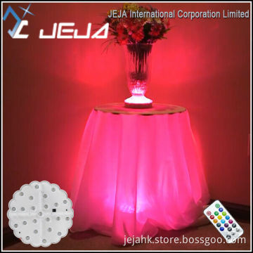 JEJAHK RF remote Rechargeable battery Flower Glass Vases Stand Lights for Western weddings table